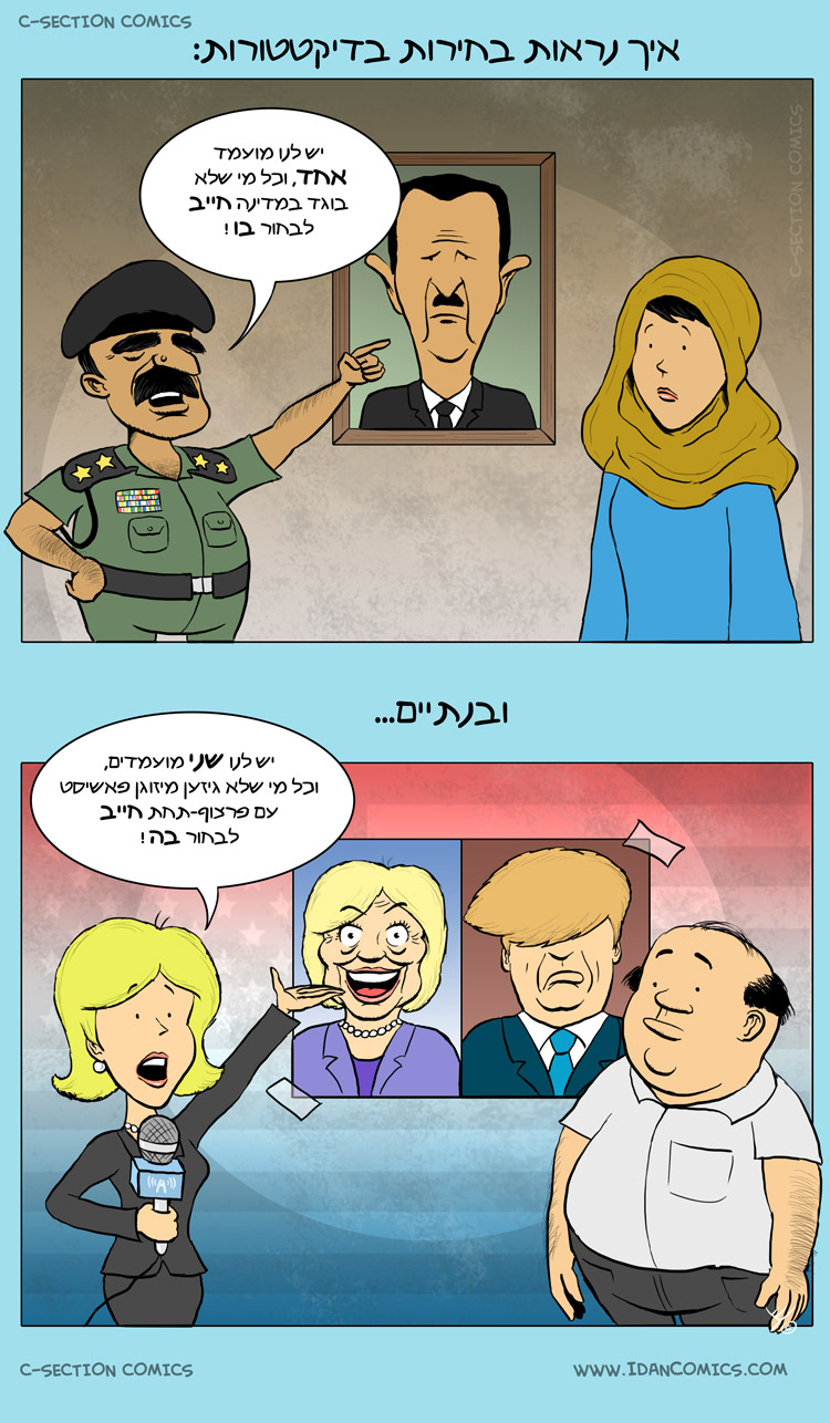 בחירות בדיקטטורות - קומיקס מאת עידן שניידר
